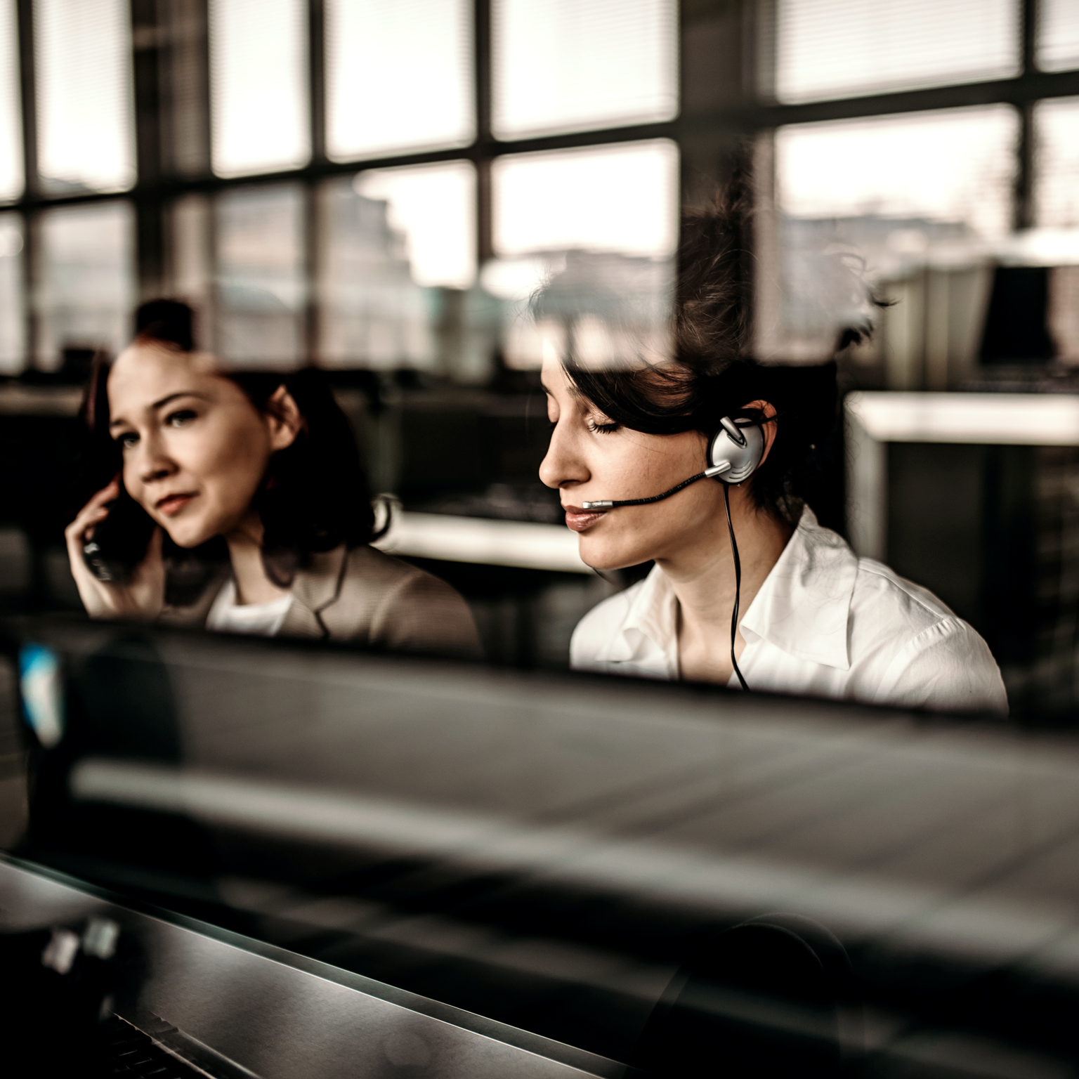 Customer care team handling support calls